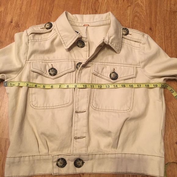 FREE PEOPLE ivory double button waisted jacket new - Picture 4 of 8